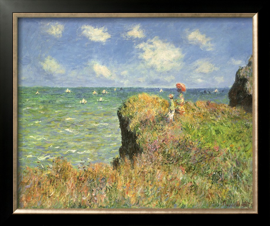 CLIFF WALK AT POURVILLE, 1882 - Claude Monet Paintings